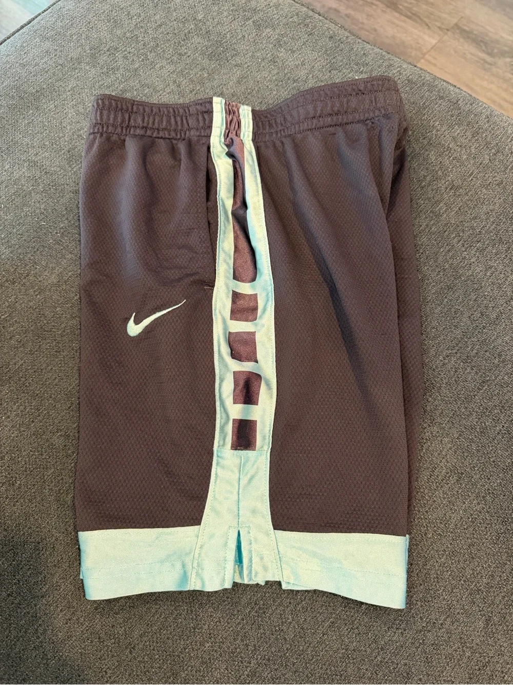 Nike Dri-Fit Navy Athletic Shorts w/ Light Blue Trim & Embroidered Swoosh